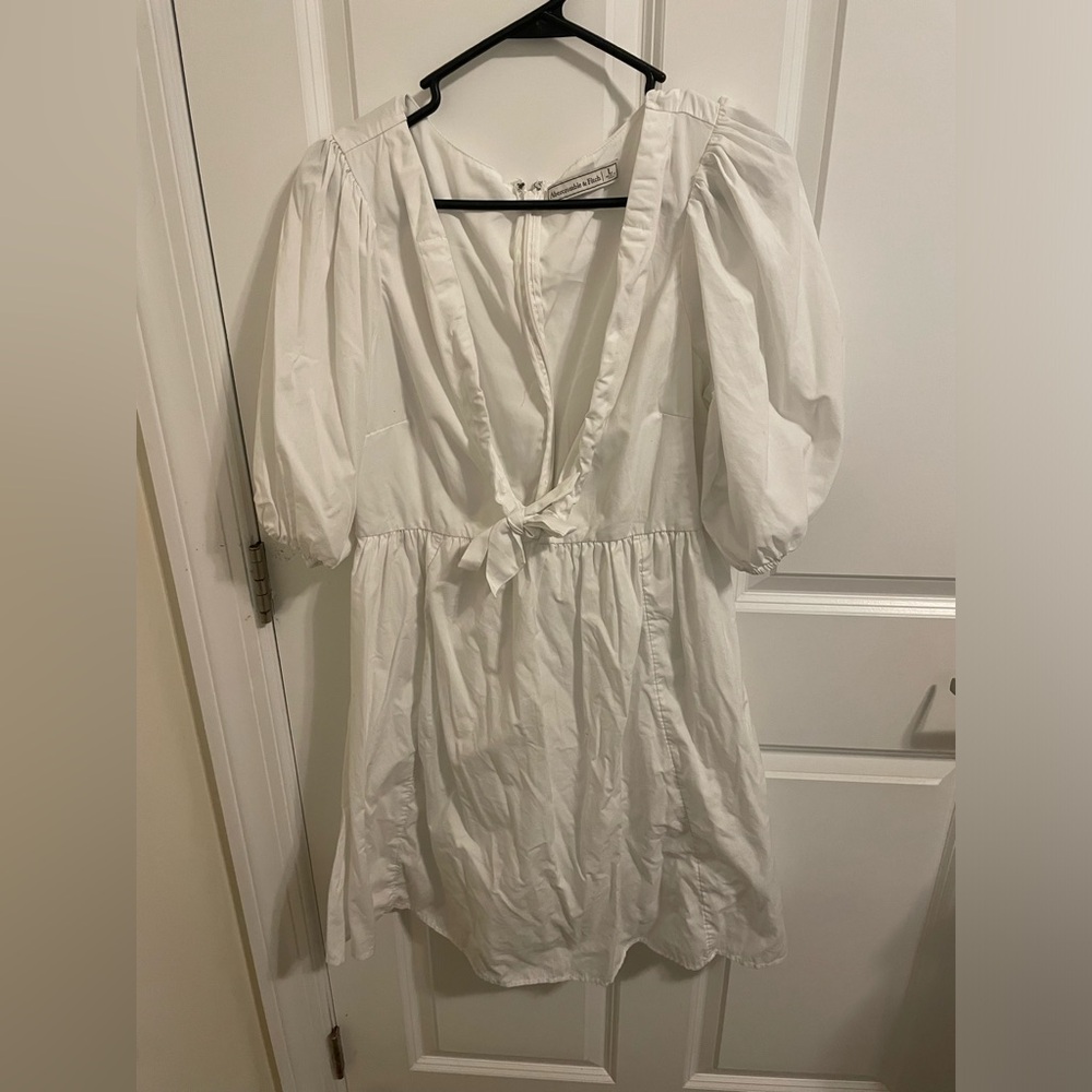 Abercrombie & Fitch white poplin dress size L